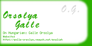 orsolya galle business card